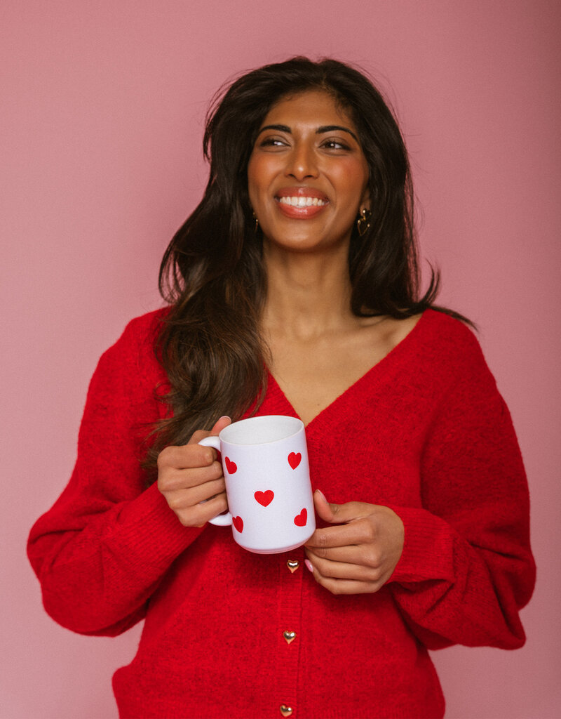 Brunette the Label All Over Heart Mug