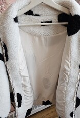 Brunette the Label All Over Heart Sherpa Jacket