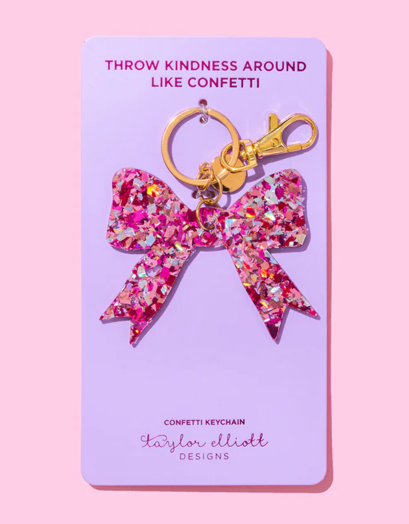 Taylor Elliot Designs Confetti Bow Keychain