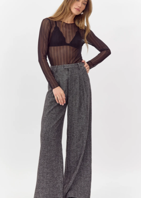 Greylin Adele Herringbone Wide Leg Trouser