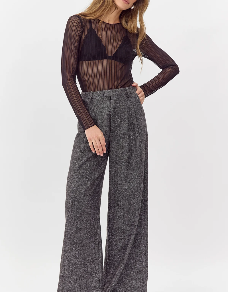 Greylin Adele Herringbone Wide Leg Trouser