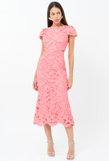Adelyn Rae Portia 3D Lace Cap Sleeve Midi