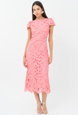 Adelyn Rae Portia 3D Lace Cap Sleeve Midi