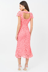 Adelyn Rae Portia 3D Lace Cap Sleeve Midi