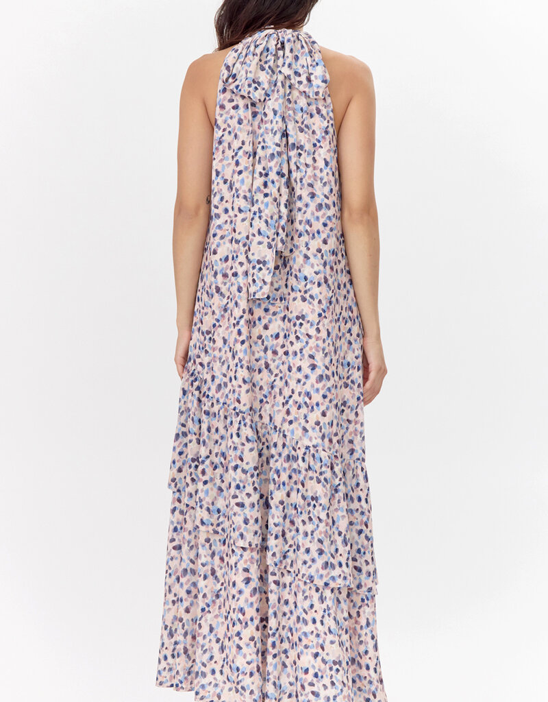 Greylin Carina Tiered Halter Maxi Dress