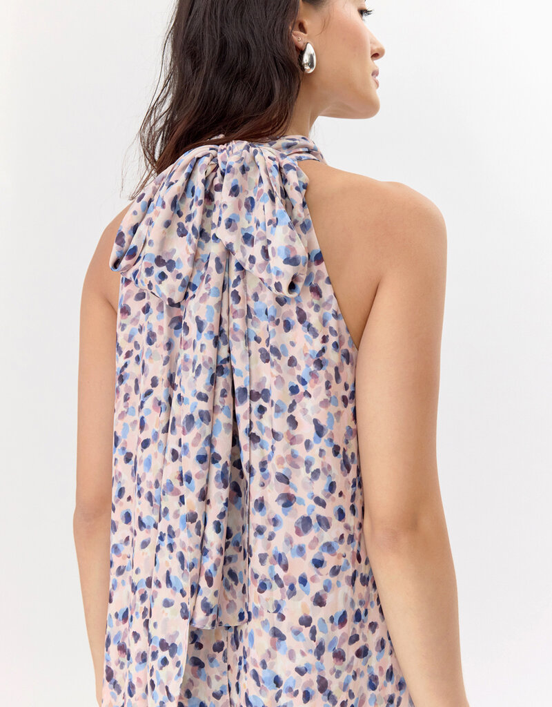 Greylin Carina Tiered Halter Maxi Dress