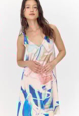 Greylin Angelique Watercolour Knot Shoulder Slip Mini Dress
