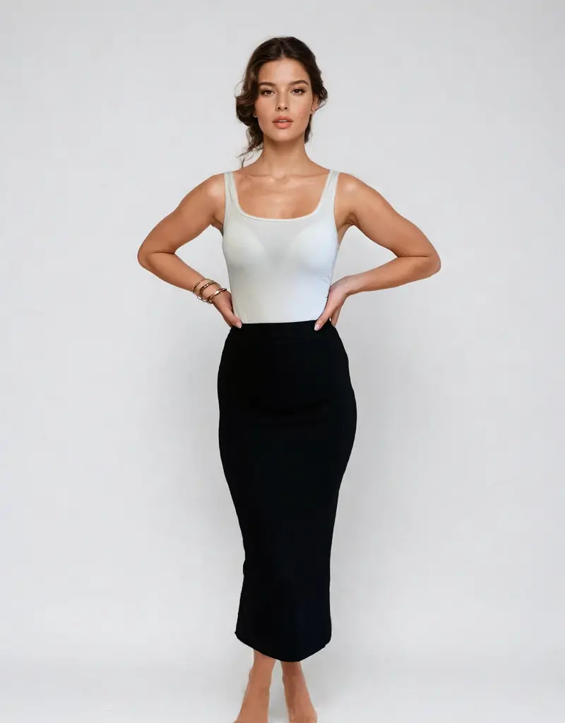 Privilege Kyle Ribbed Skirt