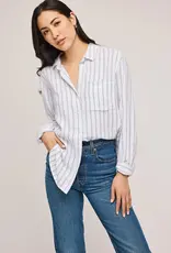 Gentle Fawn Dominique White Stripe Button-Up