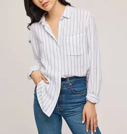 Gentle Fawn Dominique White Stripe Button-Up *SMALL*