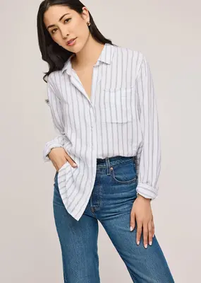 Gentle Fawn Dominique White Stripe Button-Up *SMALL*