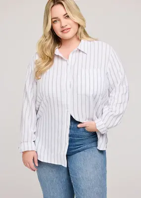 Gentle Fawn Dominique White Stripe Button-Up