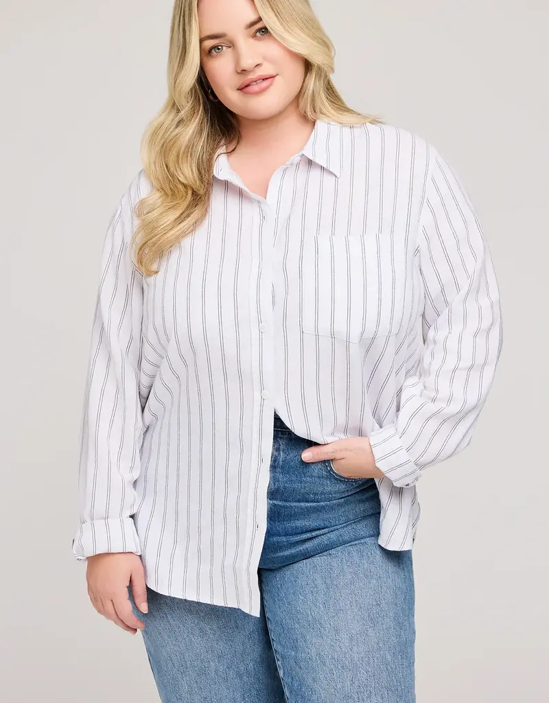 Gentle Fawn Dominique White Stripe Button-Up