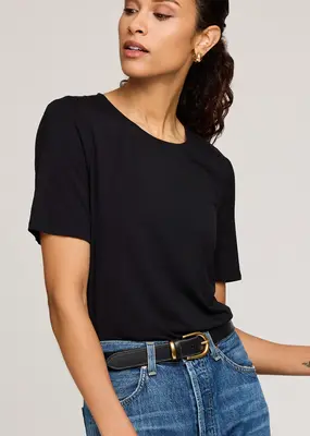 Gentle Fawn Brielle Basic Boxy Tee in Black