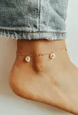 Oak + Eve Bloom Anklet With Flower Bead Detail