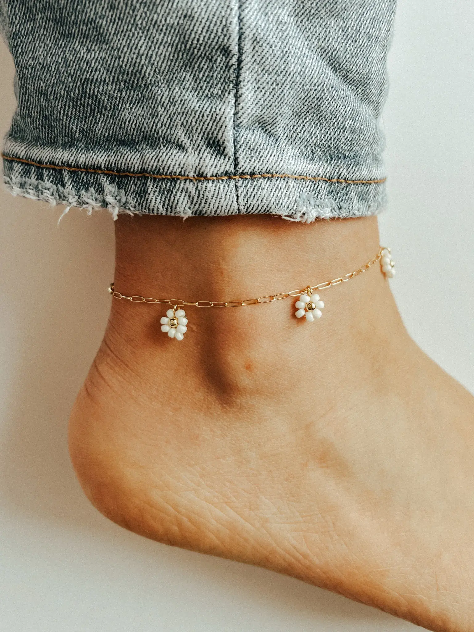 Bloom Anklet With Flower Bead Detail - Adorn Boutique