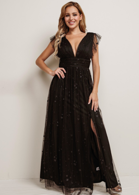 Soieblu Star Maxi Dress in Black