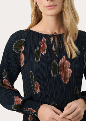 Part Two Priya Pleated Floral Blouse