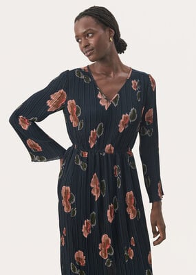 Part Two Puck Pleated Floral Dress