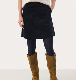 Part Two Lings Corduroy Skirt in Dark Navy