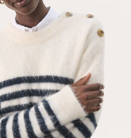 Part Two Pialil Striped Alpaca Knit Pullover