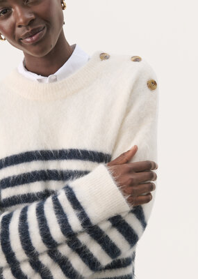 Part Two Pialil Striped Alpaca Knit Pullover