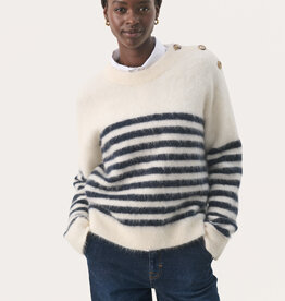 Part Two Pialil Striped Alpaca Knit Pullover