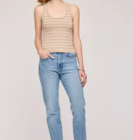 Gentle Fawn Sierra Ribbed Tank In Oat Stripe