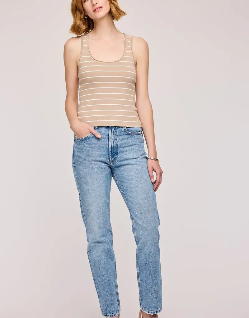 Gentle Fawn Sierra Ribbed Tank In Oat Stripe