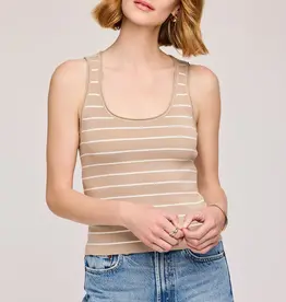 Gentle Fawn Sierra Ribbed Tank In Oat Stripe