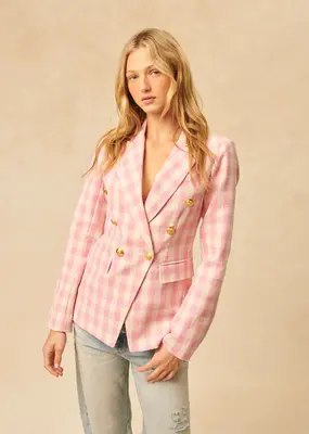 John and Jenn Oliver Gingham Blazer *XS & Small*