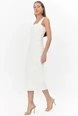 Adelyn Rae Lara Textured Lace Trim Midi Dress
