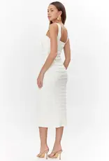 Adelyn Rae Lara Textured Lace Trim Midi Dress