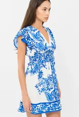 Adelyn Rae Cathy Printed Smocked Waist Mini Dress