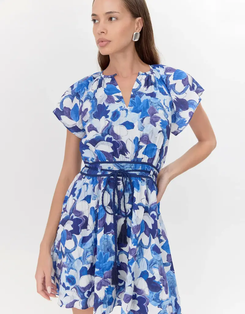 Adelyn Rae Aelia Textured Braided Belt Mini Dress