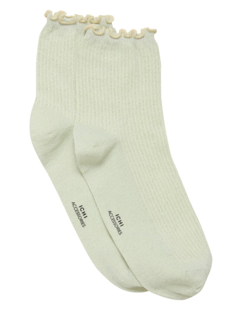 ICHI Accessories Mitty Socks - Cloud Dancer