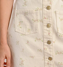 Molly Bracken Lane Floral Denim Mini Skirt *Only One Left - XL*
