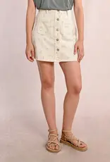 Molly Bracken Lane Floral Denim Mini Skirt (FINAL SALE)