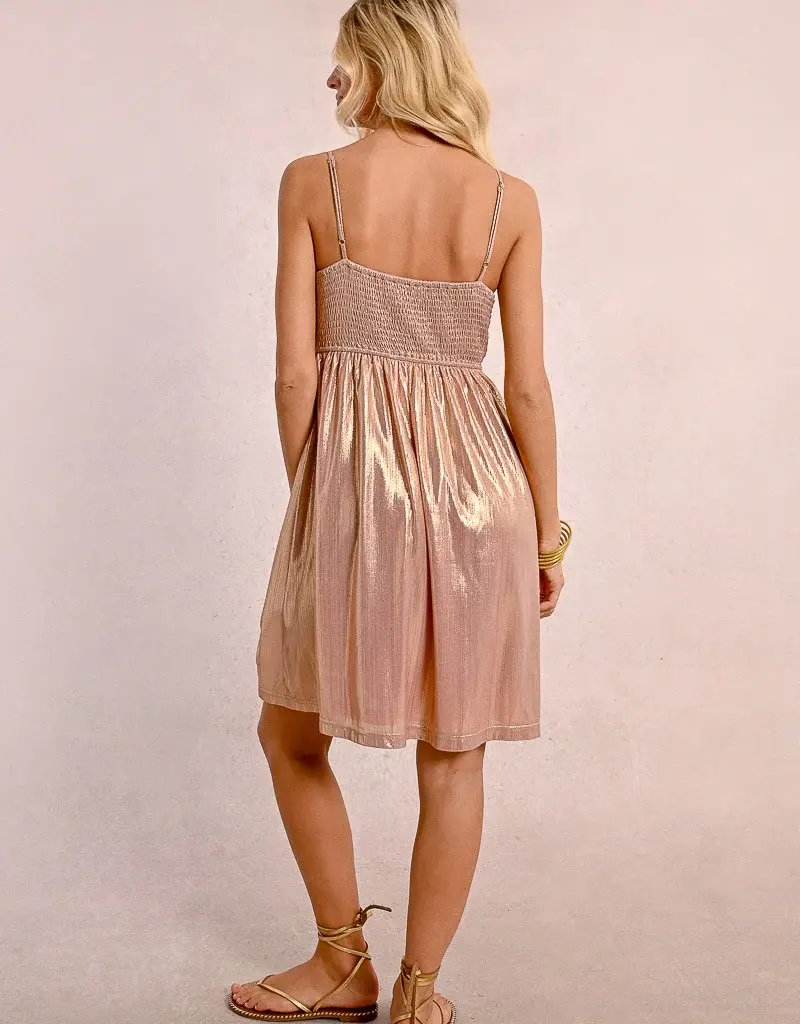 Molly Bracken Champagne Mini Dress (FINAL SALE)