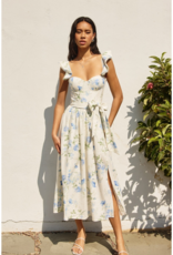 Dress Forum Everlasting Corset Flutter Dress in Blue Floral