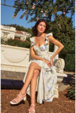 Dress Forum Everlasting Corset Flutter Dress in Blue Floral