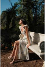 Dress Forum Everlasting Corset Flutter Dress in Blue Floral