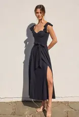 Dress Forum Heaven Sent Bustier Flutter Sleeve Dress in Navy