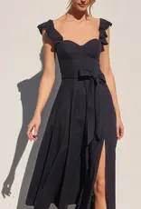 Dress Forum Heaven Sent Bustier Flutter Sleeve Dress in Navy