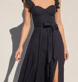 Dress Forum Heaven Sent Bustier Flutter Sleeve Dress in Navy