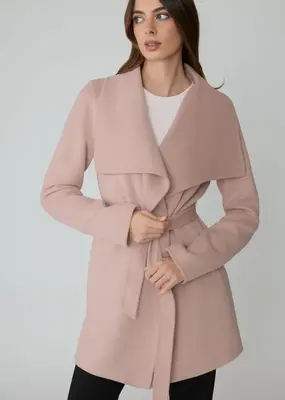 Soia and Kyo Soia & Kyo - Brigette Belted Light Wool Coat in Blush