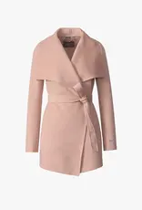 Soia and Kyo Brigette Belted Light Wool Coat in Blush