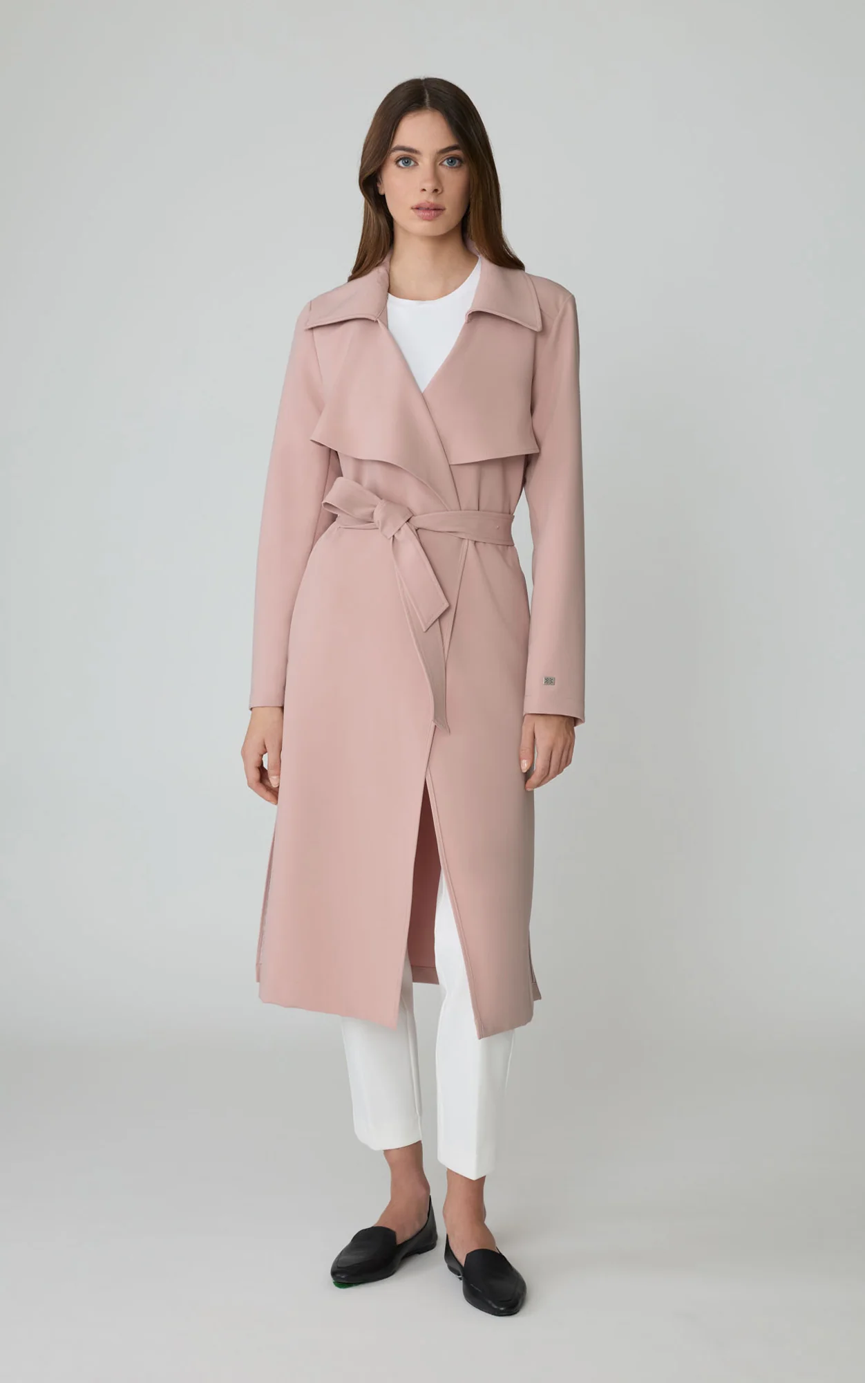 Dimitra Relaxed Fit Trench Coat in Blush Pink Adorn Boutique