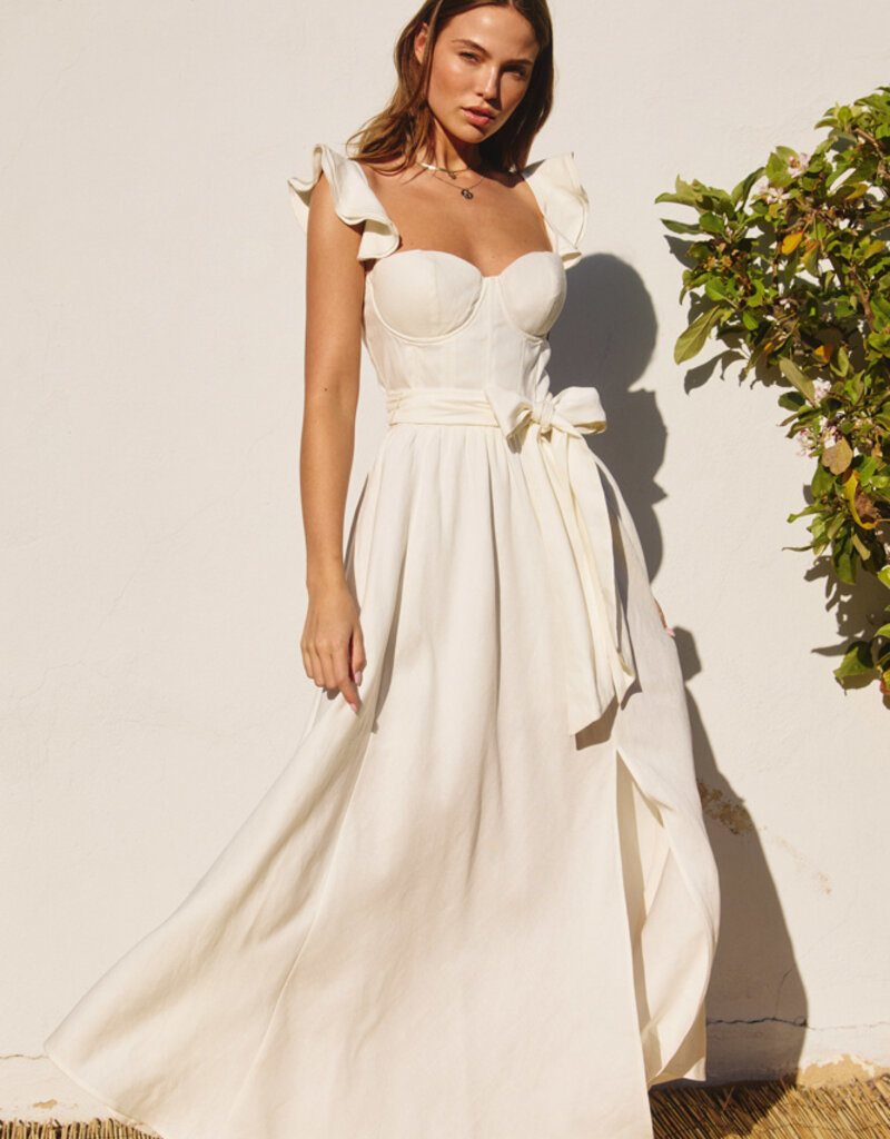 Dress Forum Heaven Sent Bustier Flutter Dress in Ivory