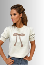 Privilege Esme Puff Sleeve Bow Top